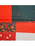 Tissu, Popeline de Coton Calendrier de l'Avent, Multicolore Festif, Laize 140 cm, 100% Coton 115g/m²