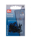 Agrafes et portes pour gaines, Prym, Noir, Taille 13, Laiton