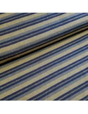 Tissu, Lainage Rayures, Noires et Vertes Kaki, Laize 150 cm, 100% Acrylique