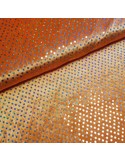Tissu, Panne de Velours Disco, Orange Vif, Laize 150 cm, 100% Polyester