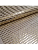 Tissu, Strass Disco, Beige, Laize 100 cm, 100% Polyester
