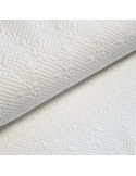 Tissu, Matelassé Stretch Uni, Blanc, Laize 150 cm, 95% Polyester 5% Spandex