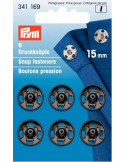 Boutons pression à coudre, Prym, Noir, 15 mm, Laiton