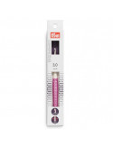 Crochet pour laine ergonomique, Prym ergonomics, Bleu prune et blanc, 16 cm, Ø 3 mm, Plastique