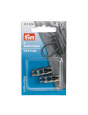 Arrêt cordon, Prym, Noir brillant, 2 trous, Métal