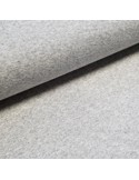 Tissu, Jersey de Coton Uni, Gris Chiné, Laize 150 cm, Coton Stretch Oeko-Tex