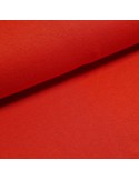 Jersey maille coton uni rouge