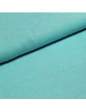Jersey maille coton uni bleu turquoise