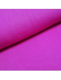 Tissu, Jersey Côtelé Tubulaire, Fuchsia Intense, Laize 50 cm Tubulaire, Coton Stretch Oeko-Tex