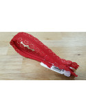 Fermeture à glissière, Prym Z82 invisible dentelle 4 mm, Rouge sang, 22 cm, Nylon