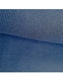 Tissu, Bord-côte tubulaire, Bleu jeans, Laize 27 cm, Coton/Élasthanne