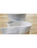 Élastique lurex argenté, 40mm, blanc