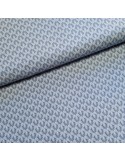 Tissu, Viscose Stretch Feuilles, Bleu Jean, Laize 140 cm, 97% Viscose 3% Spandex 198g/ml