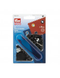 Œillets et rondelles, Prym, Noir, Ø 5 mm, Laiton inoxydable