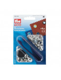 Œillets et rondelles, Prym, Argent, Ø 5 mm, Laiton inoxydable