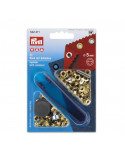 Œillets et rondelles, Prym, Doré, Ø 5 mm, Laiton inoxydable