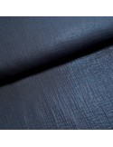 Tissu, Double Gaze Pailletée, Marine, Laize 135 cm, 100% Coton 119g/m²
