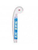 Règle incurvée « perroquet », Prym, Transparent, 65 cm, Plastique