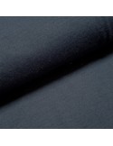 Tissu, Jersey de Coton Uni, Bleu Nuit, Laize 140 cm, Coton Stretch