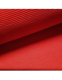 Tissu, Jersey Côtelé Uni, Rouge, Laize 160 cm, Coton Stretch