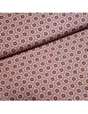 Tissu, Popeline de Coton Fleurie, Tons Roses, Laize 148 cm, 100% Coton 192g/ml