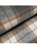 Tissu, Lainage Carreaux Brossé, Multicolore, Laize 150 cm, 30% Laine 70% Polyester