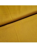 Tissu, Voile de Coton Uni, Jaune Moutarde, Laize 140 cm, 100% Coton 98g/m²
