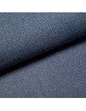 Tissu, Bord-côte tubulaire, Bleu, Laize 80 cm, Coton Recyclé