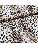 Tissu, Viscose Imprimée Léopard, Multicolore, Laize 145 cm, 100% Viscose 152g/ml