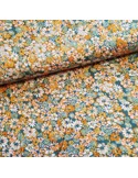 Viscose Lurex fleurs vintage
