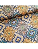 Tissu, Viscose Imprimée Shalimar, Multicolore, Laize 145 cm, 100% Viscose 152g/m²