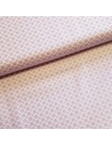 Tissu, Popeline de Coton Flocons, Rose, Laize 148 cm, 100% Coton 192.4g/ml