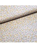 Tissu, Plumetis Imprimé Petites Fleurs, Multicolore, Laize 140 cm, 100% Coton