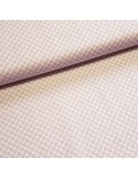 Tissu, Popeline de Coton Ronds, Rose Clair, Laize 148 cm, 100% Coton 130g/m²
