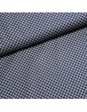Tissu, Popeline de Coton Ronds, Bleu Marine, Laize 148 cm, 100% Coton 130g/m²