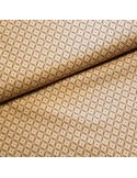 Tissu, Popeline de Coton Fleurie, Jaune Moutarde, Laize 148 cm, 100% Coton