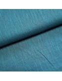Tissu, Lin Lavé Uni, Bleu Pétrole, Laize 140 cm, 100% Lin 322g/m²
