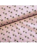Tissu, Cretonne de Coton Croix, Mauve, Laize 150 cm, 100% Coton