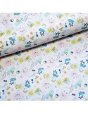 Tissu, Cretonne de Coton, Motifs Plage, Laize 150 cm, 100% Coton