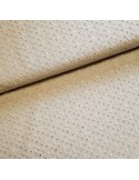 Tissu, Broderie Anglaise Ronds, Sable, Laize 135 cm, 100% Coton 100g/m²