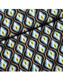 Tissu, Imprimé Graphique, Motifs Géométriques, Laize 145 cm, 52% Viscose 48% Coton 85g/m²