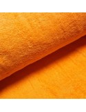 Tissu, Éponge Uni, Orange Vif, Laize 140 cm, 100% Coton