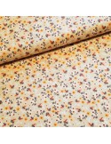Tissu, Viscose Imprimée Fleuri, Beige, Laize 145 cm, 100% Viscose