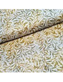 Tissu, Voile de Viscose Plumetis Imprimé Feuilles, Multicolore Feuillage, Laize 145 cm, 100% Viscose 111g/m²