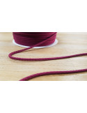 Cordon coton, 4mm, bordeaux